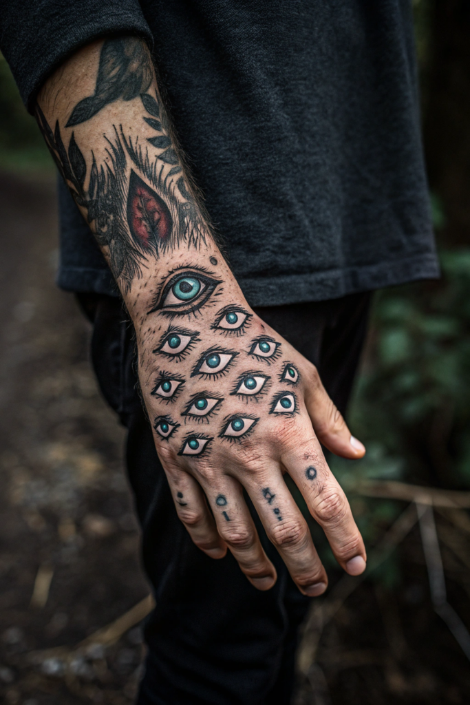 Creepy Gothic Tattoos: Eyes in the Shadows