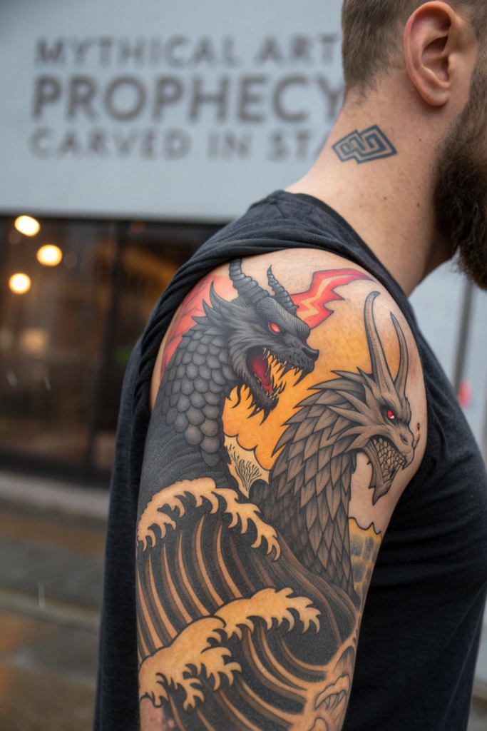 Revelation Tattoos Ideas: 7. The Beasts Rising from the Abyss