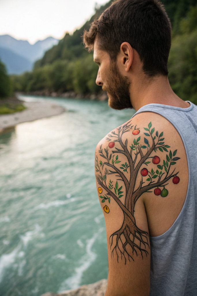 Revelation Tattoos Ideas: 14. The Tree of Life with Healing Waters