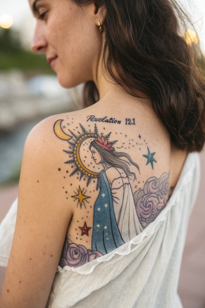 Revelation Tattoos Ideas: 21. The Crowned Woman in the Sky