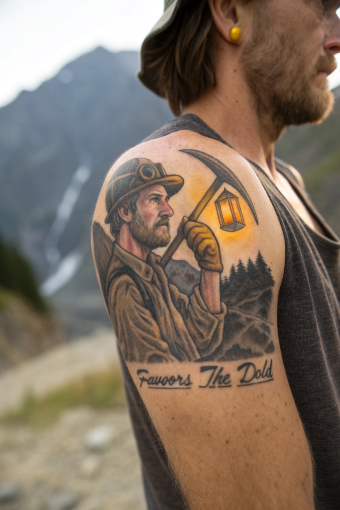 Old Western Tattoo Ideas: Gold Rush Miner’s Legacy