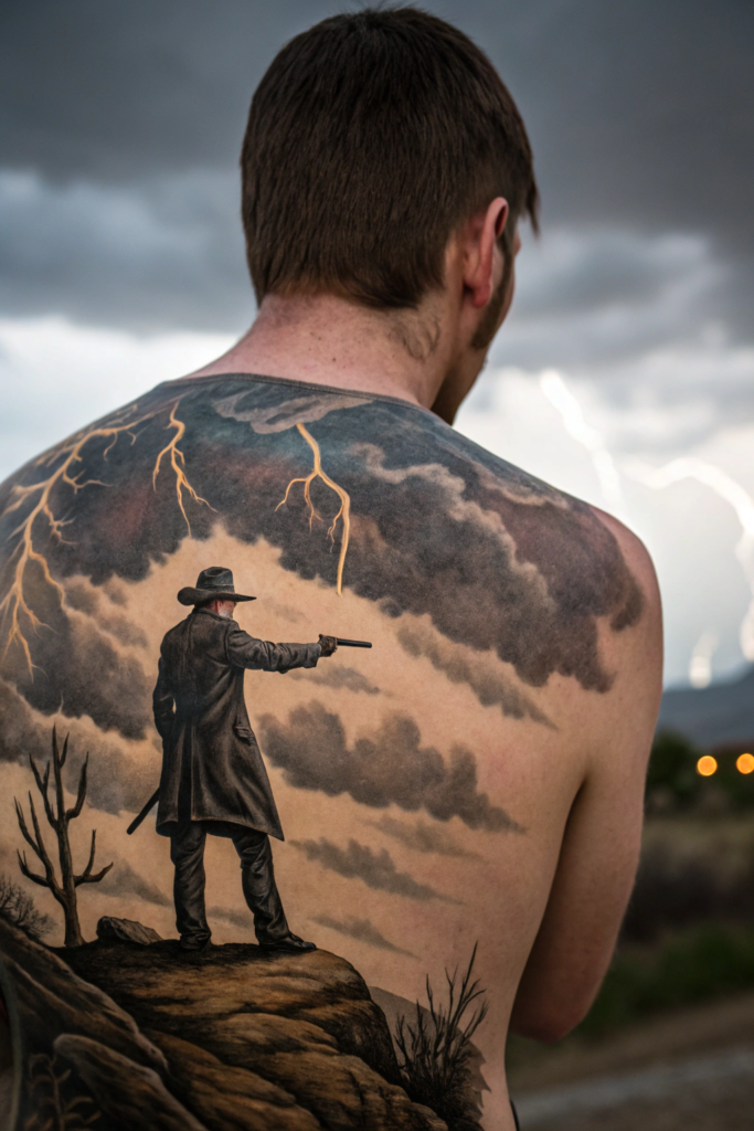 Old Western Tattoo Ideas: Outlaw’s Last Stand