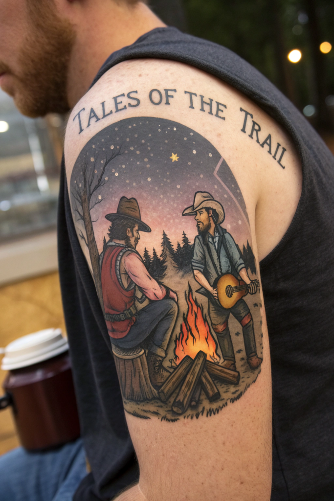 Old Western Tattoo Ideas: Cowboy’s Campfire Stories