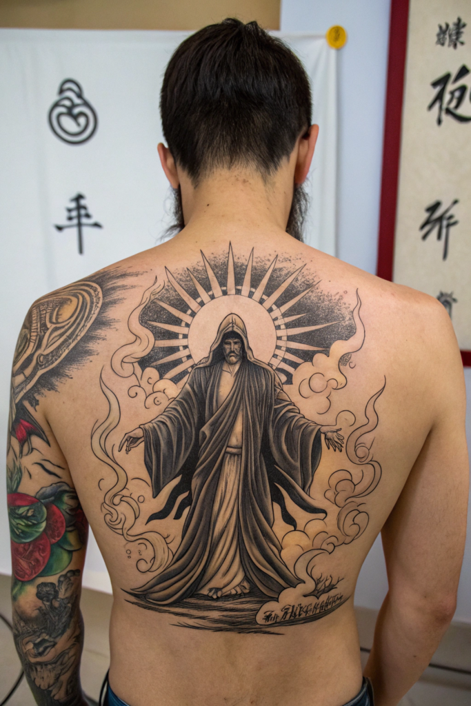 Manga Tattoo Ideas: Ethereal Spirit Guardian