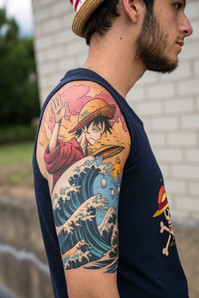 Manga Tattoo Ideas: Manga-Inspired Optical Illusion