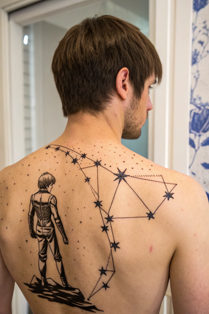 Manga Tattoo Ideas: Manga-Inspired Zodiac Constellation