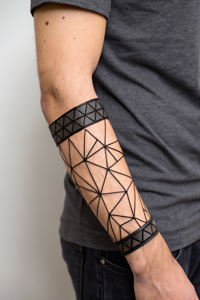 Band Tattoo Designs Ideas: Fractured Geometry Band