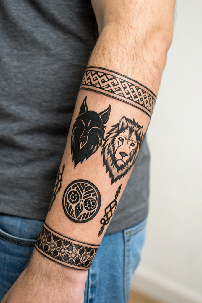 Band Tattoo Designs Ideas: Animal Spirit Totem Band