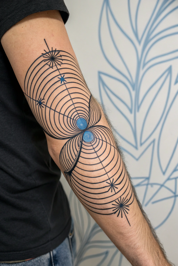 Band Tattoo Designs Ideas: Magnetic Field Band