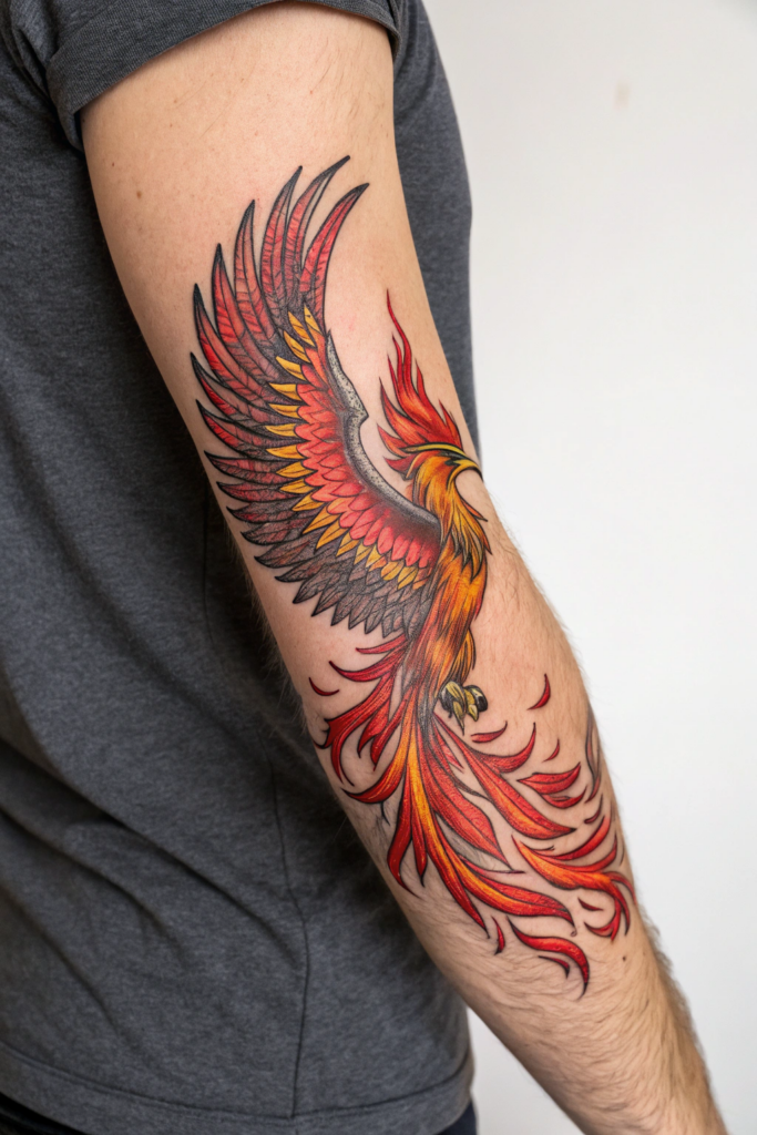 Band Tattoo Designs Ideas: Phoenix Feather Band