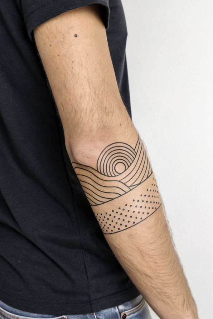 Band Tattoo Designs Ideas: Zen Garden Ripple Band