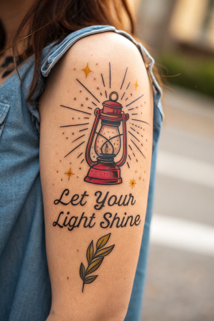 Bible Verse tattoo Ideas: "Let Your Light Shine" – Matthew 5:16