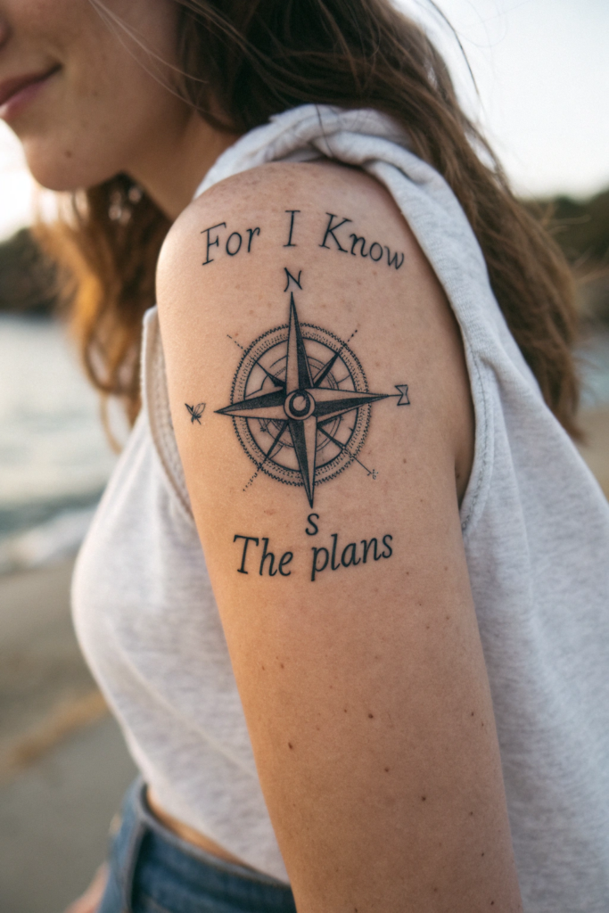 Bible Verse tattoo Ideas: "For I Know the Plans I Have for You" – Jeremiah 29:11