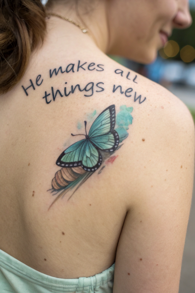 Bible Verse tattoo Ideas: "He Makes All Things New" – Revelation 21:5