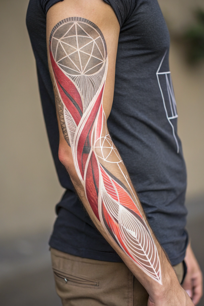 Hand Tattoo Ideas for Men: Abstract Human Anatomy