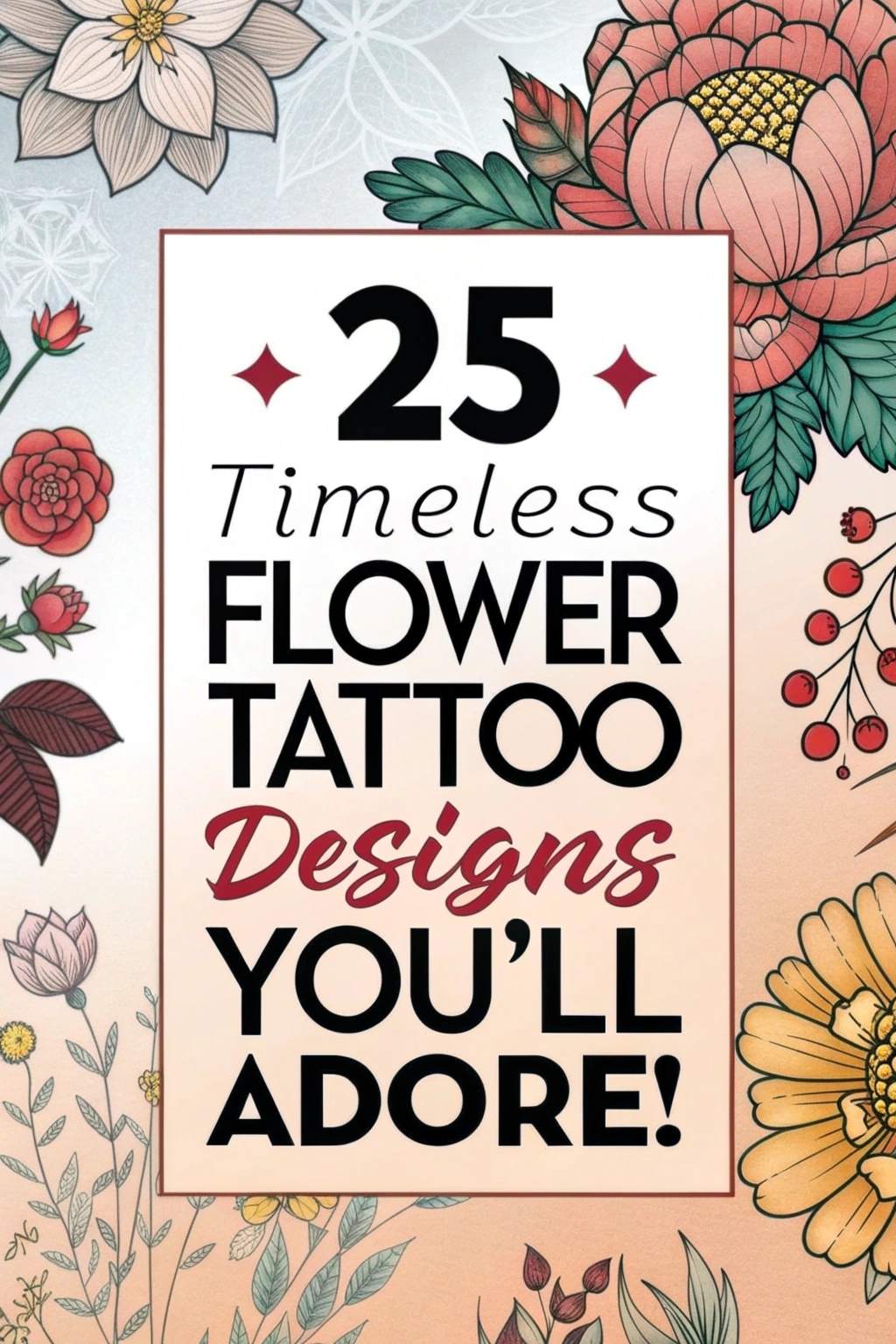 Image gallery of essential flower tattoos