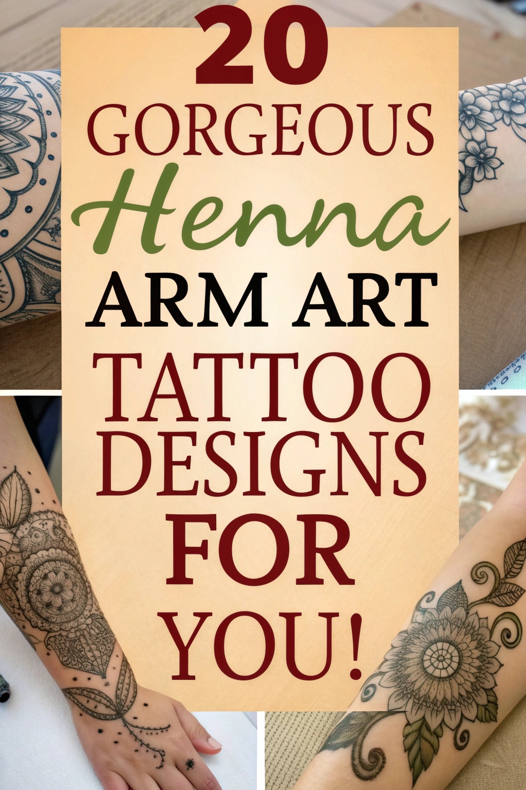 Image compilation of stunning henna arm art