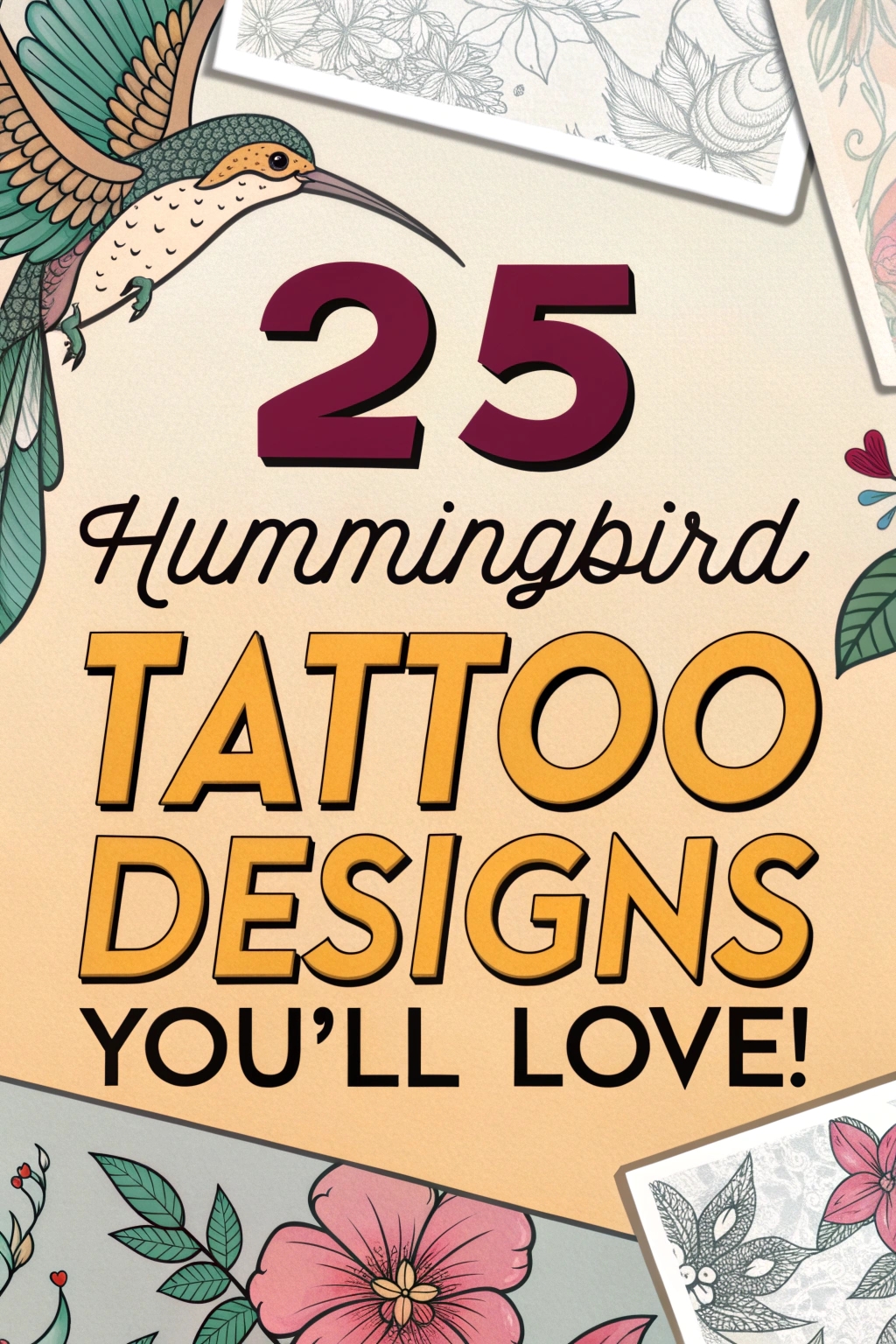Image gallery of hummingbird tattoos