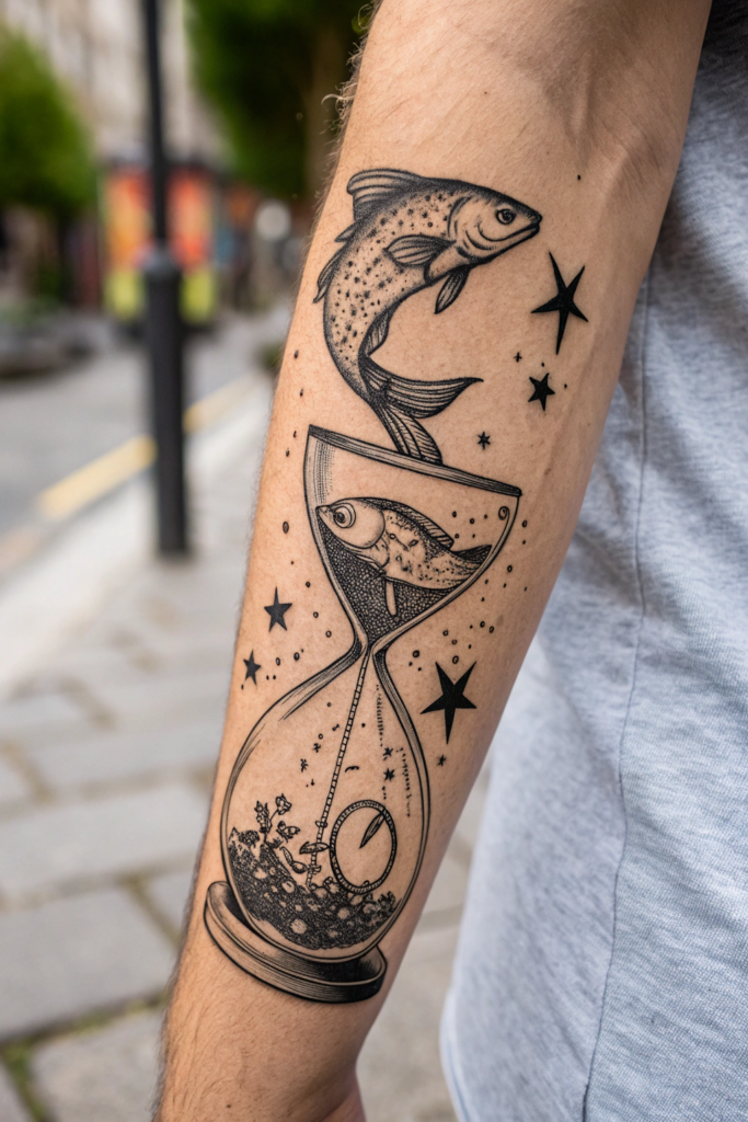 Zodiac Tattoo: Constellation Woven into a Dreamcatcher