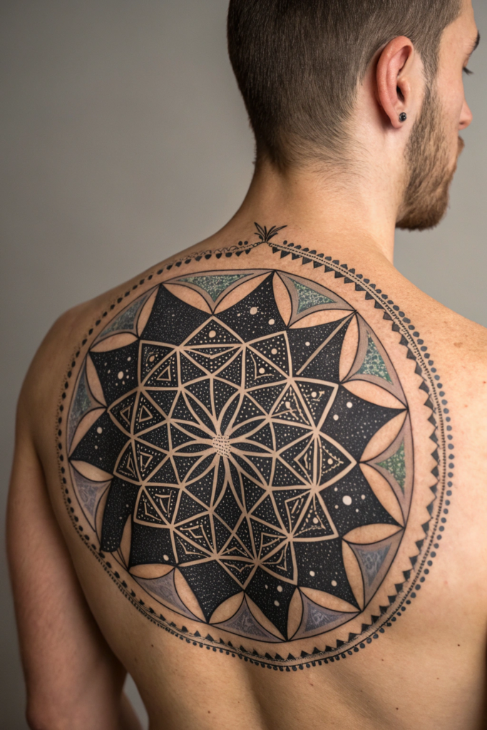 Cultural Tattoo Ideas: 24. Moorish Geometric Patterns with Star Maps