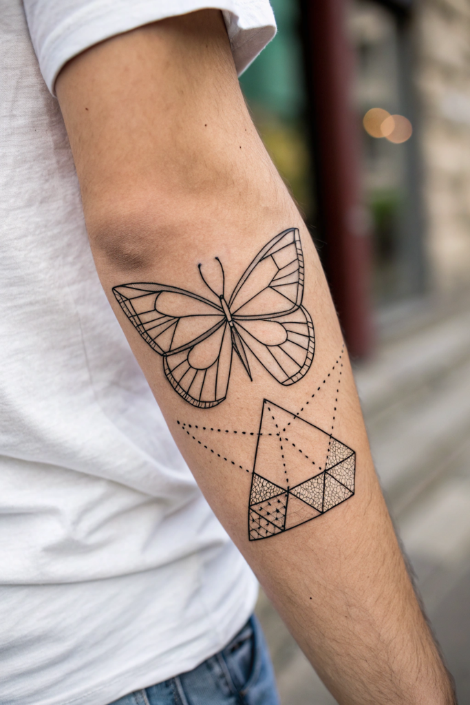 Small Tattoo Ideas: 2. Abstract Geometric Butterfly