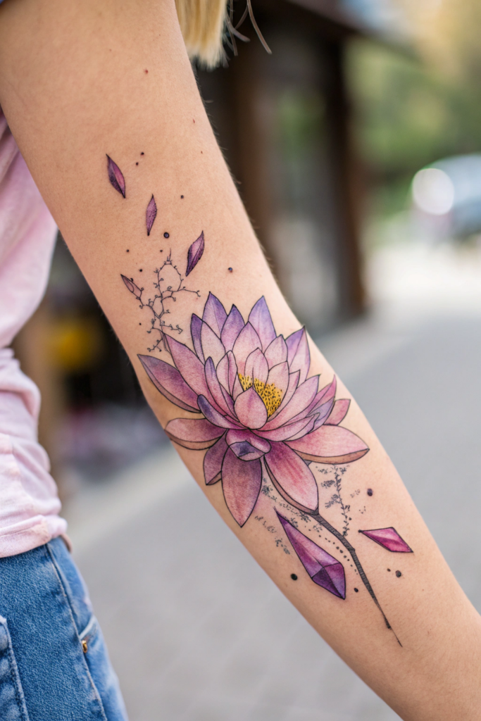 Flower Tattoo Ideas: 8. Shattered Petals: A Flower Breaking Like Glass