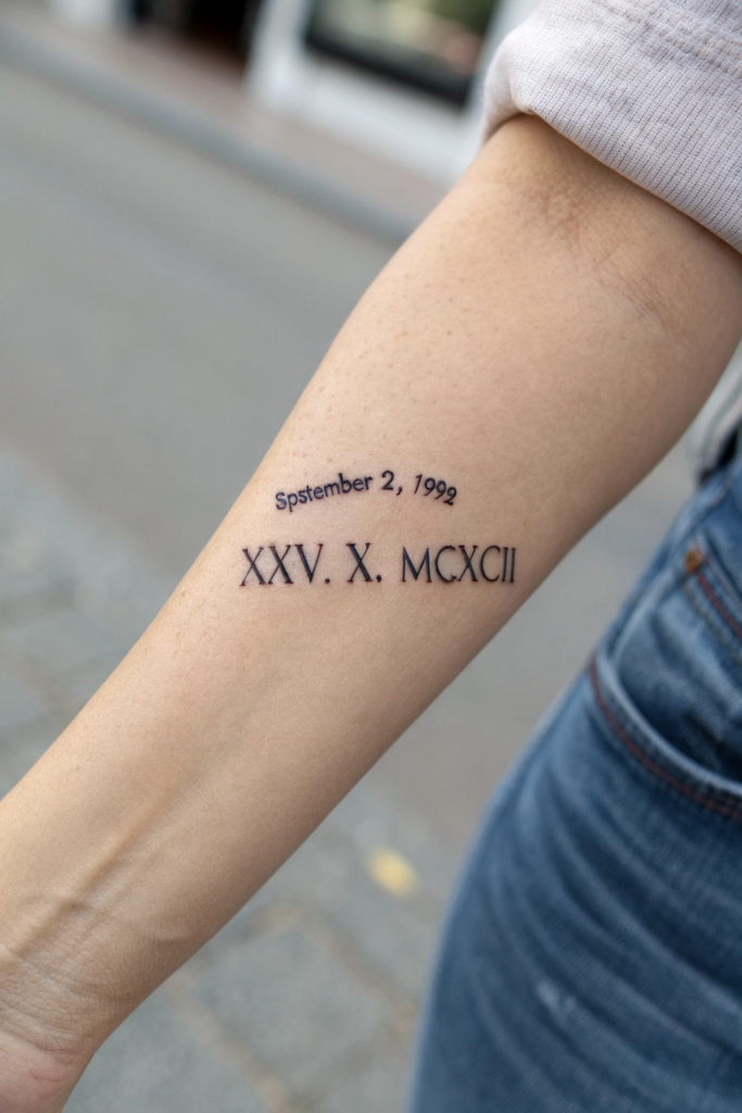 Wrist Tattoos for Women Ideas: 6. Roman Numeral Birthdate