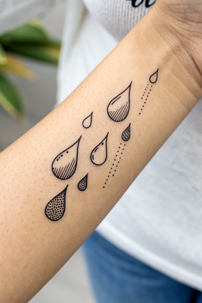 Wrist Tattoos for Women Ideas: 11. Abstract Water Drops