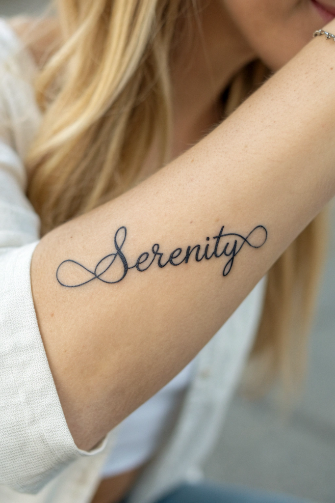 Wrist Tattoos for Women Ideas: 12. Single Word with Deep Meaning