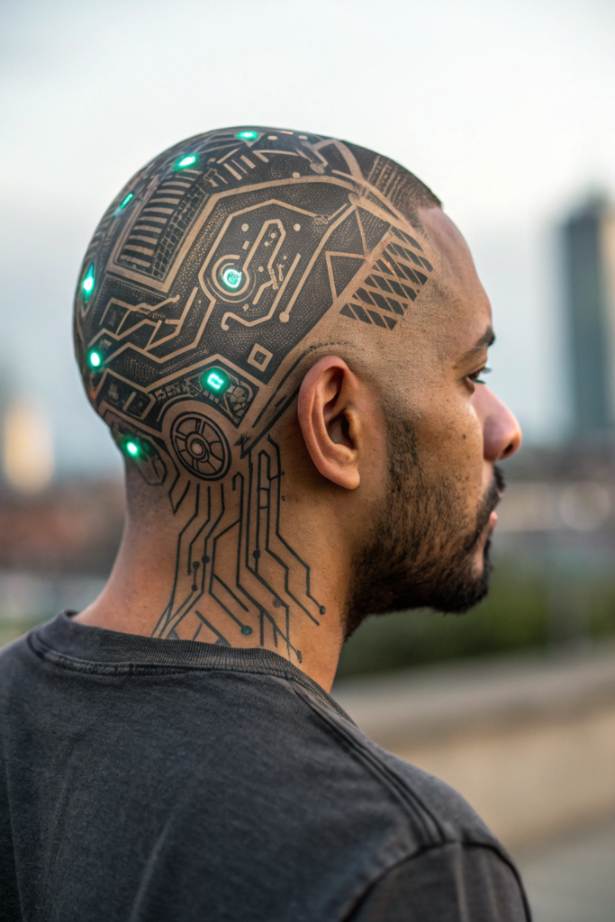 Biomechanical Tattoo: Cranial Circuitry Exposed