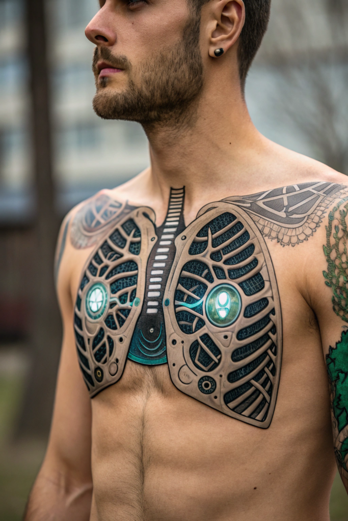 Biomechanical Tattoo: Mechanical Lung with Air Filtration System