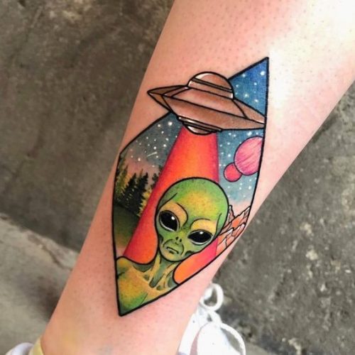 Explore 20 Striking UFO Tattoo Designs – from Minimalist to Vibrant, Ideas for 2025