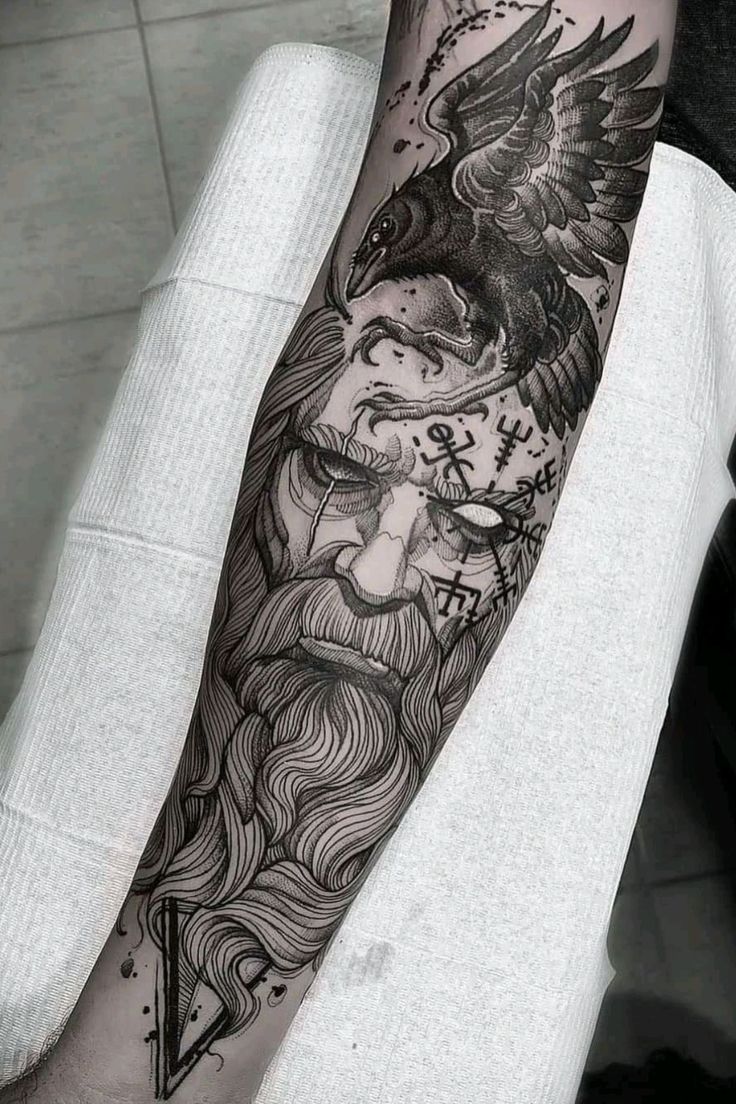Explore 21 Viking Tattoo Ideas for Men: Discover Traditional & Modern Norse mythology Designs