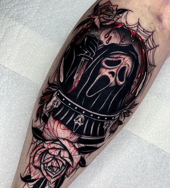 25 Scary Tattoo Ideas for Men and Women: Perfect Dark Art Sleeve and arm Tattoo Ideas