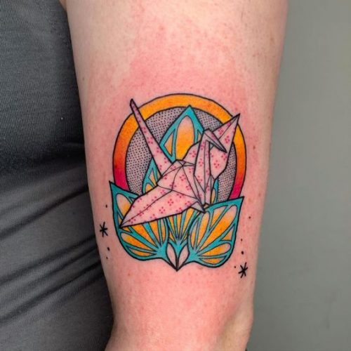 Explore the Art of Paper Folding with 18 unique Origami Tattoo Ideas for 2025 – Creative and Colorful