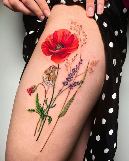 Discover 24 Stunning Flower Bouquet Tattoo Ideas: Delicate, Colorful, and minimalist Designs