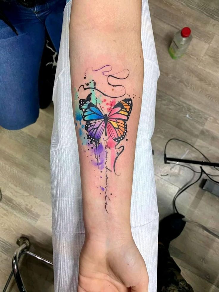 Explore 25 Unique Watercolor Butterfly Tattoo Ideas for 2025: Stunning Designs for Women – Arm, back, and Hand styles