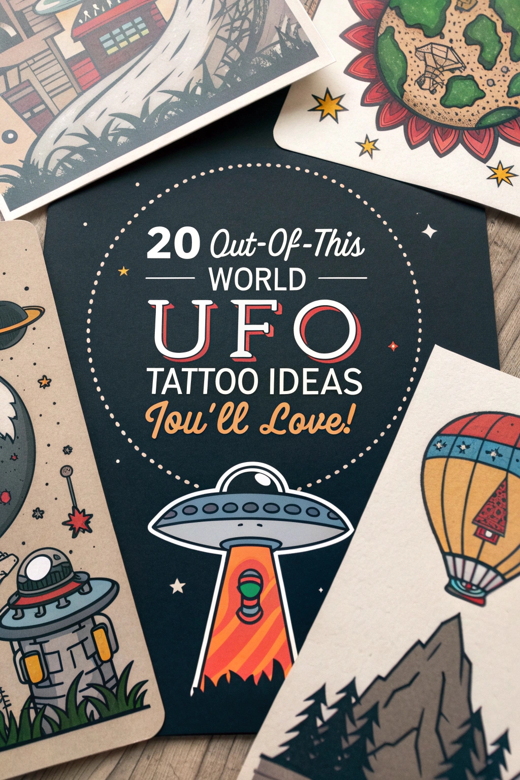 Image showcasing out-of-this-world UFO tattoos