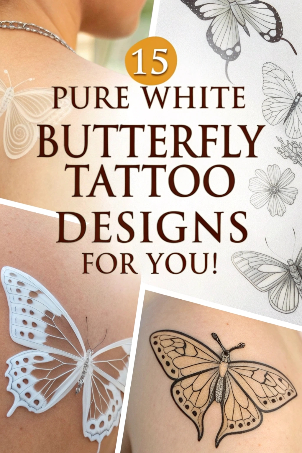White Butterfly Tattoos: 15 Stunning Designs!