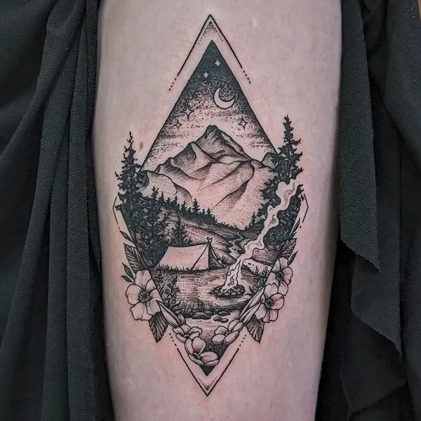 Busch Light Mountain Tattoo 1