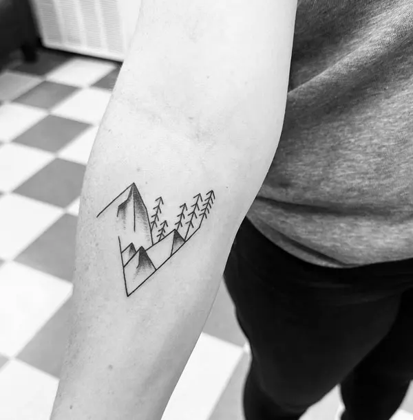 Busch Light Mountain Tattoo 2