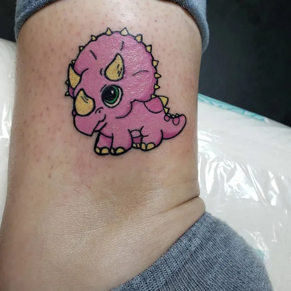 Cartoon Dinosaur Tattoo 2