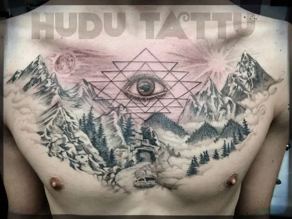 Colorado Mountain tattoo 1