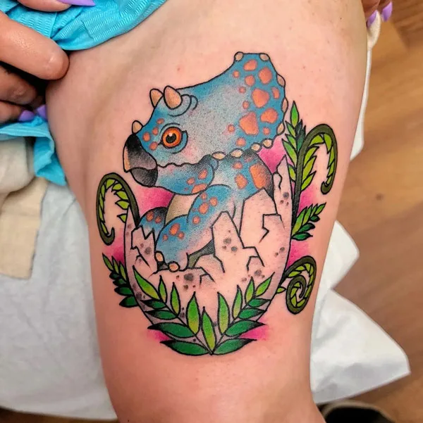 Cute Dinosaur Tattoo 1