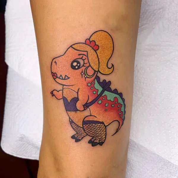 Cute Dinosaur Tattoo 2