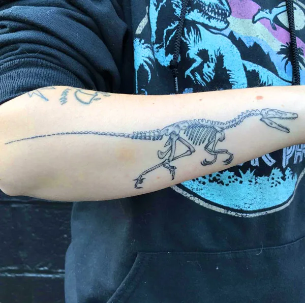 Dinosaur Skeleton Tattoo 3