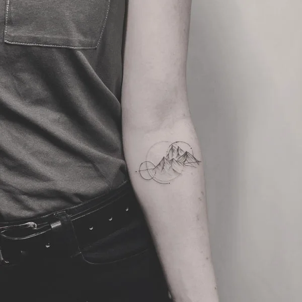 Feminine Mountain Tattoo 1