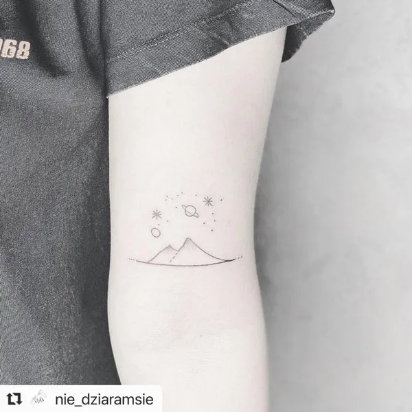 Feminine Mountain Tattoo 2