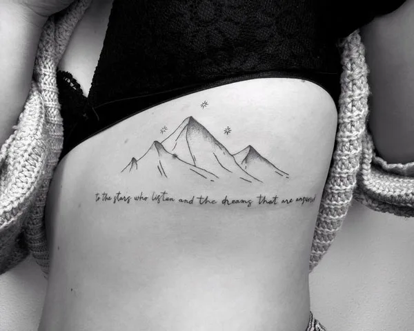 Feminine Mountain Tattoo 3