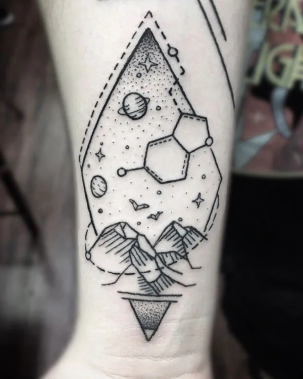 Geometric Mountain Tattoo 4